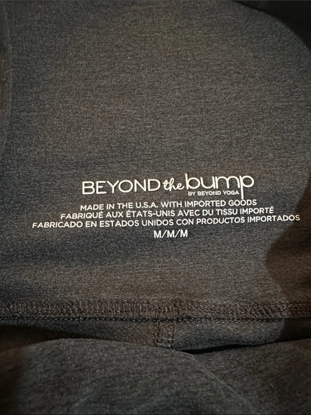 Beyond The Bump Beyond Yoga Black Leggings Size Medium Athletic Comfort Gym - Picture 4 of 4